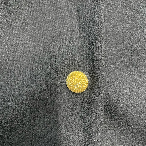 Ann Taylor Black Sleeveless Button Front Maxi Dress Gold Buttons size 2 - Picture 5 of 6